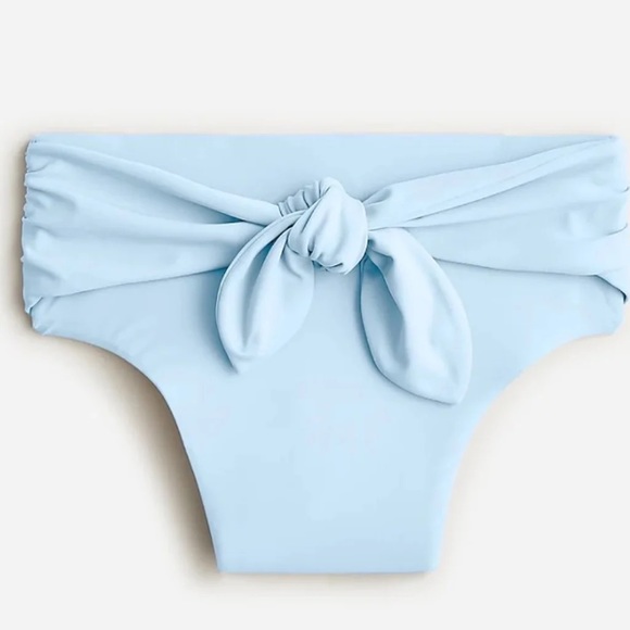 NWT J. CREW Tie high-rise bikini bottom (M) - Picture 1 of 3